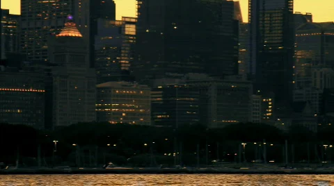 Tight Pan Skyline Stock Footage 744481