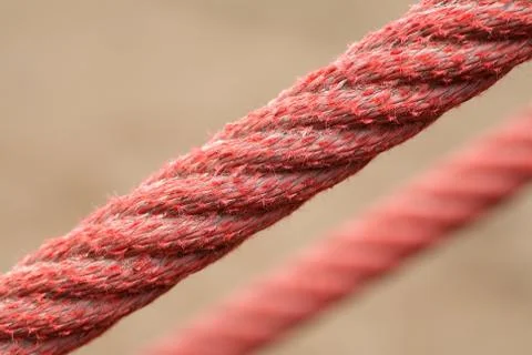 Tight red ropes Stock Photos