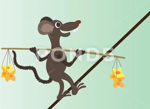 Tight rope Stock Illustration