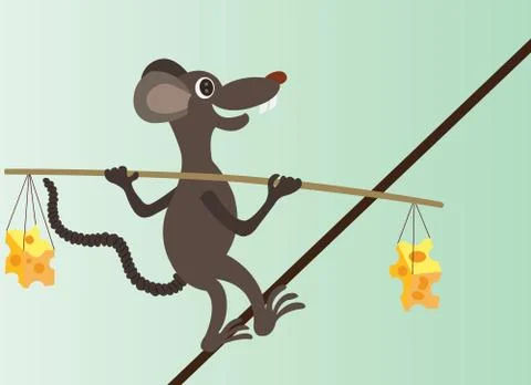 Tight rope Stock Illustration