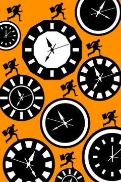 Tight schedule Stock Illustration