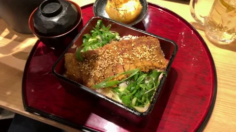 A Tight shot of bento box being opened Stock Footage 155462765