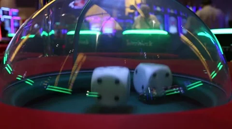 TIGHT SHOT OF DICE ROLLING CRAP MACHINE AT CASINO Stock Footage 59923116