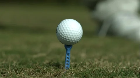 Golf Ball Hit With Drive Super Slow Moti, Stock Video