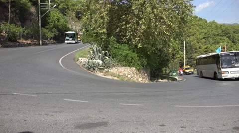 Tight switchback road, Alanya 스톡 동영상 44686793