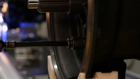 Tightening a nut on a workpiece Stock Footage 236697406