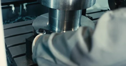 Tightening nuts in a machine factory Stock Footage 202218166