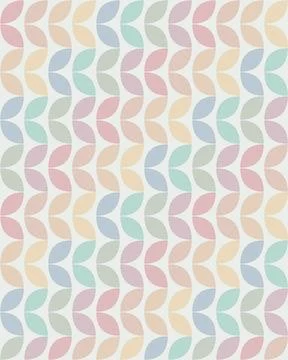 A tightly arranged grid of rounded leaf motifs creates a refined geometric .. Stock Illustration