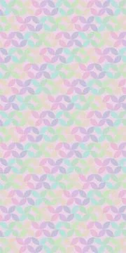 A tightly arranged repeating pattern of rounded petal motifs blends mint, p.. Stock Illustration