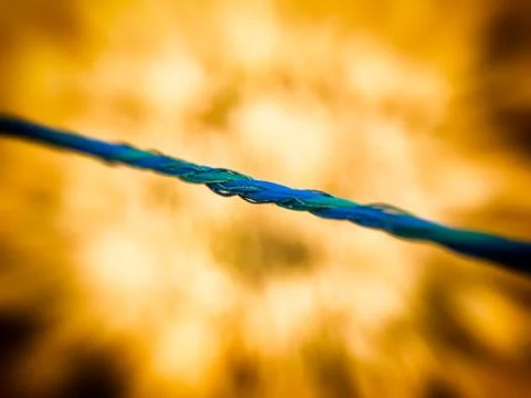 Tightrope blue fire Stock Photos