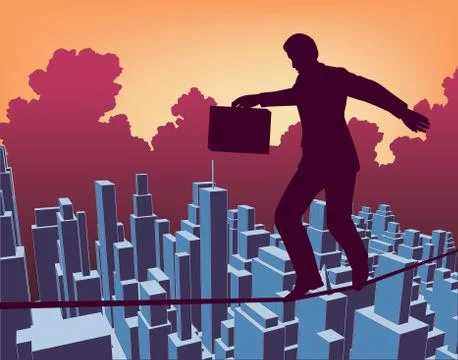Tightrope Illustrazione stock
