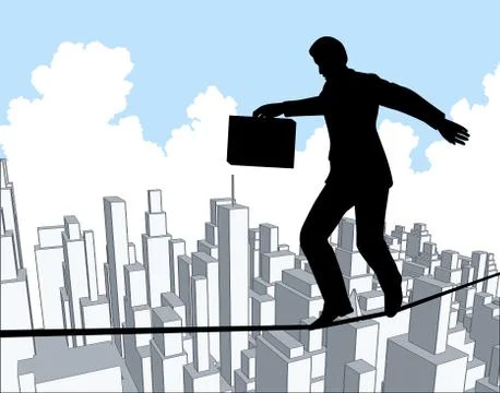 Tightrope Stock Illustration