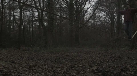 Tightrope walk, s2 Stock Footage 38842776