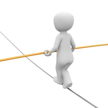 Tightrope walker 2 Stock Illustration