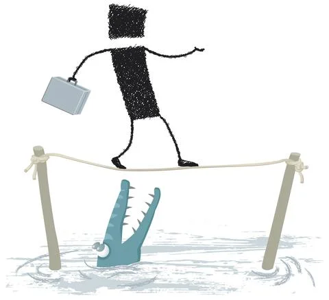 Tightrope Walker Stockillustratie