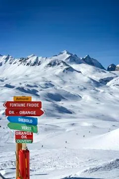 Tignes and val d'isere, alps, France Stock Photos
