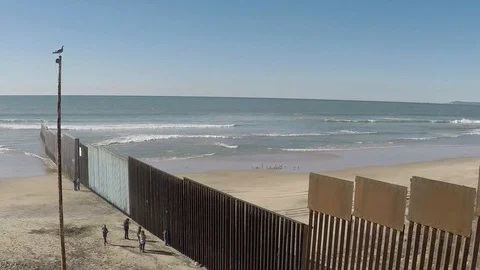 Tijuana Border Slow Motion Video stock 98359001