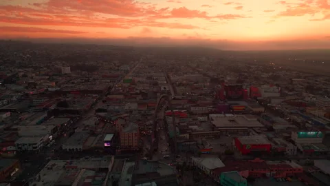 Tijuana Sun Setting Stock Footage 248073173