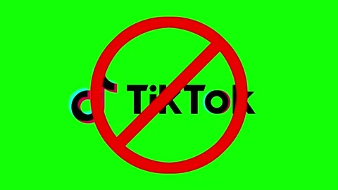 Tik Tok Banned animation On Chroma Key G... | Stock Video | Pond5