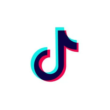 Tik Tok logo. Editorial vector. Kyiv, Ukraine - January 13, 2019 Stock Illustration