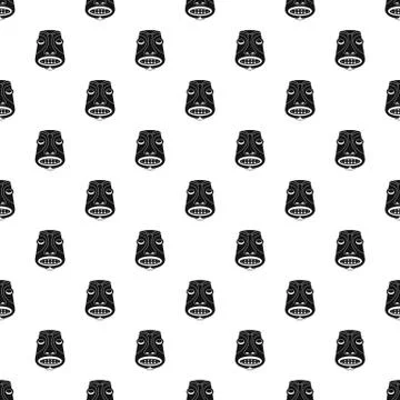 Tiki idol pattern seamless vector Illustrazione stock