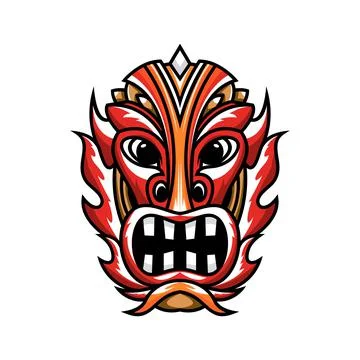 Tiki mask Stock Illustration