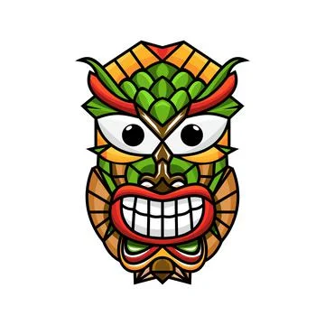 Tiki mask Illustrazione stock