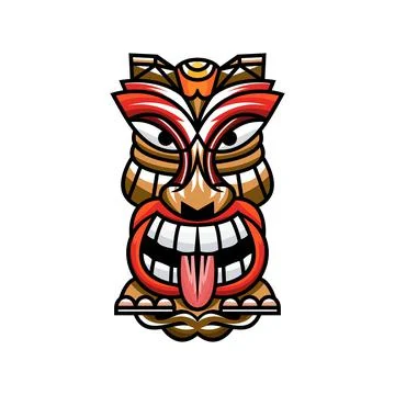 Tiki mask Stock Illustration