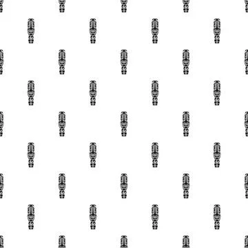 Tiki totem repeating pattern background for tribal design Stock Illustration