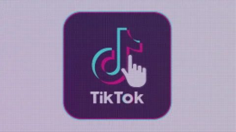 TikTok 2 Icon Click Close Up Front Camera Stock Footage 163747581