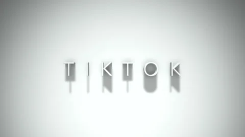 TikTok 3D title animation with shadows on a white background Stock Footage 296002274