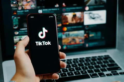 TikTok app. Stock Photos
