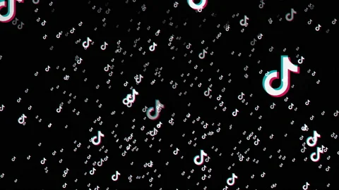Tiktok Icons falling dropping Stock Footage 207508795