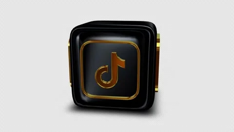 TikTok Logo Icon Cube, Alpha Channel, Looped, Exclusive Stock Footage 302098878