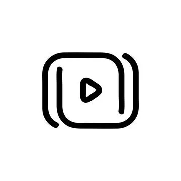 Tiktok vector icon, Outline style, isolated on white Background. Illustrazione stock