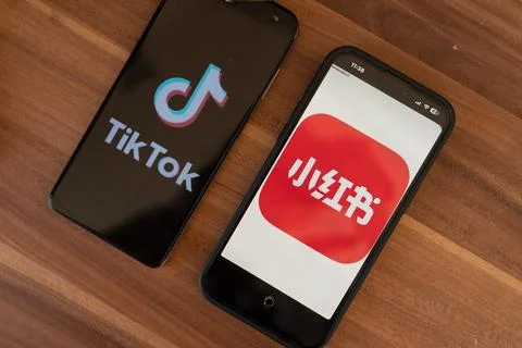 TikTok vs RedNote: A New Era in Social Media Stock Photos