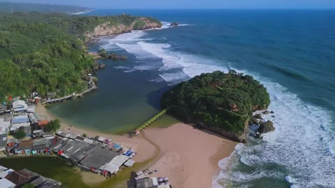 Til down Drini Beach Stock Footage 301392769