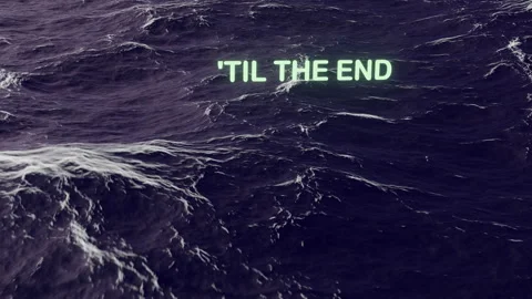'til the end, message on ocean Video stock 159868899