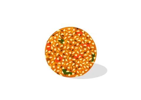 Til Laddu Indian Sweets or Mithai Food Vector Stock Illustration