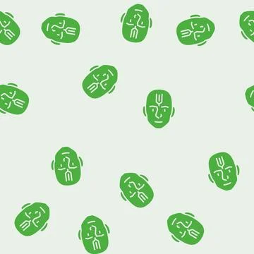 Tilak mark glyph seamless pattern Stock Illustration