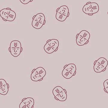 Tilak mark line seamless pattern Ilustração Stock