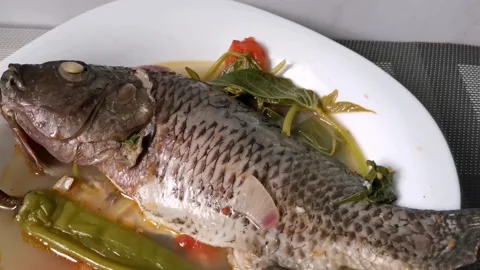 Tilapia Sour Vegetable Soup Stock Footage 159319607