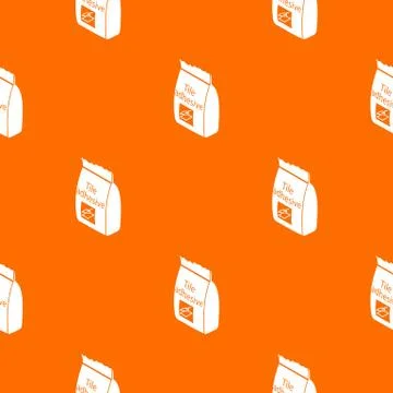 Tile adhesive pattern vector orange Stock Illustration