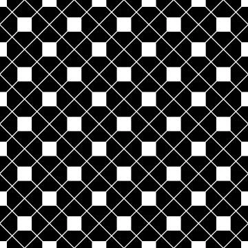 Tile black and white background or vector pattern Stock Illustration