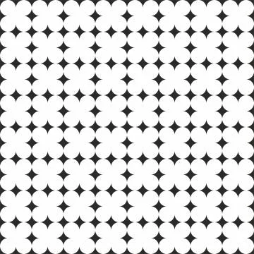 Tile black and white vector pattern Stock Illustration