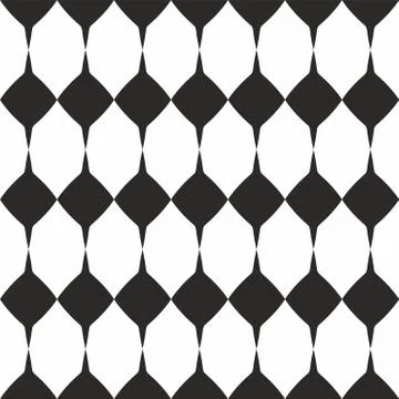 Tile black and white vector pattern Stock Illustration