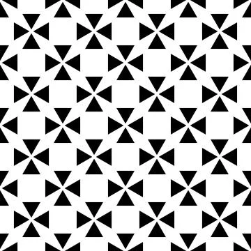 Tile black and white vector background or seamless dark pattern Stock Illustration
