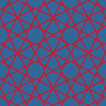 Tile blue and red vector pattern or seamless background Illustrazione stock