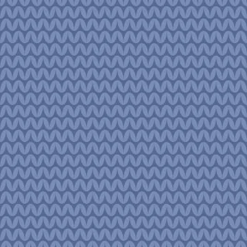 Tile blue knitting vector pattern or winter background Stock Illustration