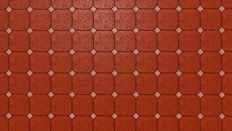 Tile brick wall floor surface as background texture. Stock Photos